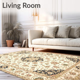 Classic Beige Ivory with Timeless Medallion(Beige)