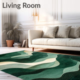 Area Moody Green & Beige Abstract(Green)