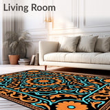 Heritage Blossom Showcasing Baroque Interlocking Vines(Black)