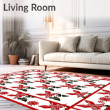 Classic Tartan Plaid with Vintage Holiday Laurel Accents(Red)