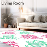 Elegant Botanical Swirl Damask Transitional Symmetrical(Pink)