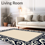 Vintage Scrollwork with Sophisticated Edge Detail(Beige)