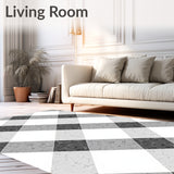 Checkerboard Floor with Alternating Blocks(White)