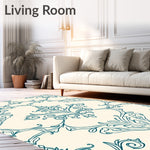 Damask Scrollwork Elegant French Provincial Design (Ivory) - ODIKA