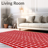 Hexagonal Honeycomb Fade Resistant Waterproof Floor Covering(Red)