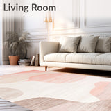Chic Floor Non Slip Beige Dusty Pink Stain Proof(Beige)
