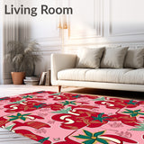Festive Patchwork with Interlocking Cane and Motifs(Red)