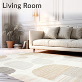 Elegant White and Beige Patterned(Beige)