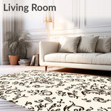 Artisan Crafted Damask Scrollwork Distressed Inspiration(Beige)
