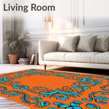 Exotic With Elegant Floral Vine Embellishments (Orange)