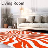 Sunburst Radial Swirl Abstract Decorative Throw Aesthetic(Orange)
