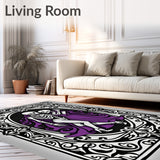 Gothic Skeleton Couple Dancing Eternal Romance Area(Black)