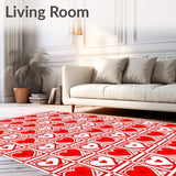 Geometric Hearts Porch Sweet Valentine (Red)