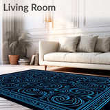 Celestial Maze with Twinkling Accents and Labyrinth Motif (Blue) - ODIKA
