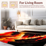 Electric Orange Swirling Design(Red)