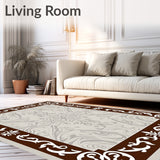 Charming Rococo with Flourishing Petal Swirls(Brown)