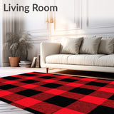 Checkered Holiday Accent with Festive Seasonal(Red)