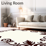 Luxurious Damask Scroll Ornate Filigree(Brown)