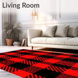 Nordic Checkboard Frosty Wonderland Accent(Red)