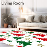 Holiday Tree with Decorative Pine Branch Motifs(Red)