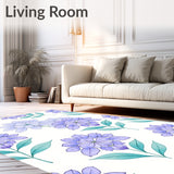 Blooming Hydrangea Meadow Artistic Floral Interlocking(Purple)