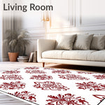 Damask with Heirloom Filigree Florals (White) - ODIKA