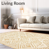 Elegant Geometric Area with Chic Diamond Motif for Sophisticated Spaces(Beige)