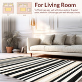 Contemporary Contrast Stripe Featuring Bold Black And White Banding(Black)