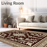 Damask Floral with Traditional European Elegance(Brown)