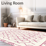 Luxurious Faux Cashmere Lattice Trellis (Pink)