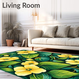 Floral Bath with Yellow and Green Flowers(Yellow)