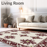 Damask Palmette with Symmetrical Garden Flourishes(Ivory)