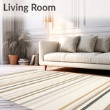Door Mat with Minimalist Striped Design for Back Doors(Beige)