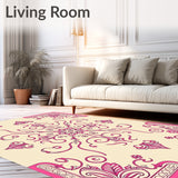 Heritage Revival Arabesque Swirl Symphony(Pink)