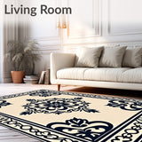 Elegant Floral Damask Symmetrical Botanical Luxurious(Beige)