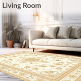 Artistic Medallion Area With Easy Clean Non Slip Design(Beige)