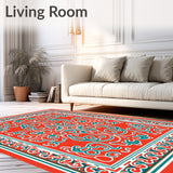 Artisan Mosaic Interlacing Curvilinear Arabesque(Red)