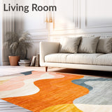 Estrella Collection Colorful Gradient Swirl Abstract Art Area(Orange)