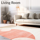 Geometric Circle Area Modern Design(Beige)