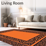 Retro Baroque Swirl Lattice Transitional Embellished Jacquard(Orange)