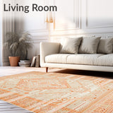 Neutral Runner Vintage Boho Low Pile(Orange)