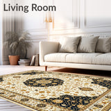 Fringe Beige Area Bohemian Inspired Design(White)