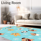 Animated Dog Companions with Friendly and Fun Shapes(Blue)