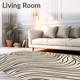 Contemporary Wave with Minimalist Flowing Lines (Beige)