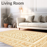 Earth Tone Harmony Geometric Chic Indoor Area(Beige)