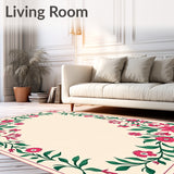 Enchanted Garden Botanical Illustration Tapestry Artwork(Pink)