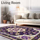 Intricate Floral Design Area with Elegant(Purple)