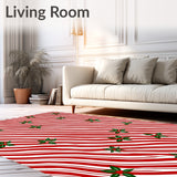 Cane Stripe Holiday Entry Festive Seasonal Decoration(Red)