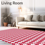 Homespun Crosshatch Basketweave Entrance Decorative(Red)