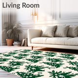 Yuletide Spruce Flake Mosaic Half Moon Patio Decoration Floor Covering(Green)